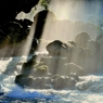 渓流の光のシャワー