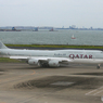 「曇り」 QATAR 政府専用機アミリフライト✈ B747-8 成田空港へ✈