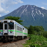 函館本線と羊蹄山