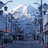 明け方の富士山