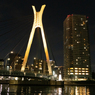 中央大橋 水面 ビル 夜景