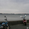 空も浜名湖も鉛色