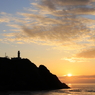 角田浜夕景
