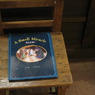 a book on the small chair