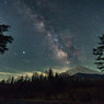 Milky Way descending to Mt. Fuji