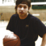 The face of the young warrior.