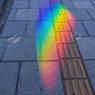 路上の虹