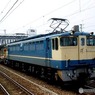 EF651131　レール専用運搬車を牽引