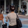 朝は慌ただしくて‥平日の駅前