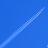 ☀「青い空」が一番     大きな飛行機雲✈アシアナA380✈