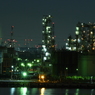 工場夜景。