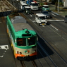 高知路面電車俯瞰図。