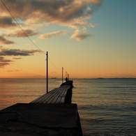 冬の夕景桟橋（その６）