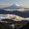 雪化粧の富士山2（吉原より）
