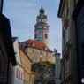 チェコ南部（６６５）チェスキー・クルムロフ城の塔