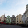 チェコ南部（７６８）チェスキー・クルムロフの広場　