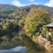 京都嵐山　渡月小橋より撮影　水面反射