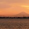 上総からの夕景富士