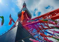 東京タワーと鯉幟