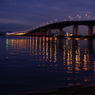 琵琶湖大橋　冬の夕暮れ