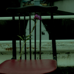 芍薬と椅子