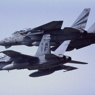 F-14A F/A-18C　fomation pass