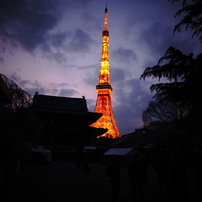 増上寺と東京タワー