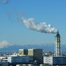 発電所と富士山