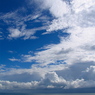 土佐湾の夕立雲