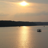 多摩湖の夕日