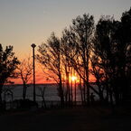 浜名湖に沈む夕日