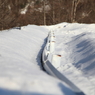 ガードレールが埋まるぐらいの積雪