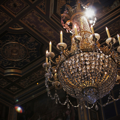 It is a chandelier glitteringly.