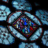 Blue stained glass