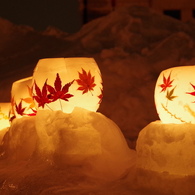 小樽雪あかりの路　運河沿い　紅葉