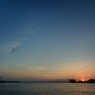 石垣港に沈む夕陽