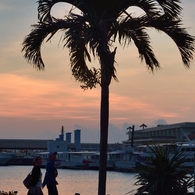 石垣港の夕焼け