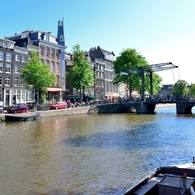 オランダ　アムステルダム　運河のある風景　その８