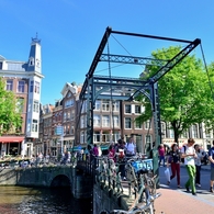 オランダ　アムステルダム　運河のある風景　その９
