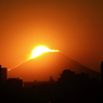 江北橋下流で見た富士山夕景＃２ やっぱりハズレ