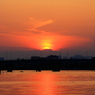 今井橋上流右岸で見た富士山夕景 ＃４ 火の鳥現る