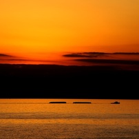 シンプルな夕景