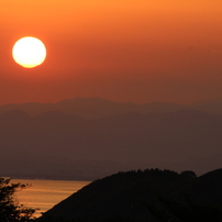 夕日と相模湾＠湘南国際村