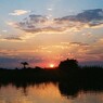 ザンベジ川に沈む夕日（アフリカ）