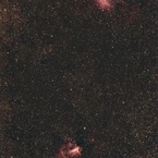  光害地で撮る天体 - ワシ星雲(M16)・オメガ星雲(M17)