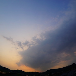 大淀川の夕暮れ (2015/8/1夕方)