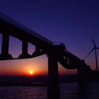 潮騒橋の夕暮れ