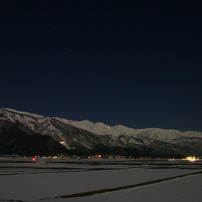 月下の北アルプス in 白馬村