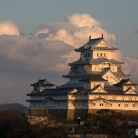 夕照の白鷺城