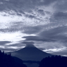 Mt. Fuji like a monochrome ink painting